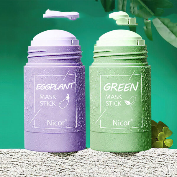 Green Eggplant Face Mask Stick for glowing skin, natural skincare product